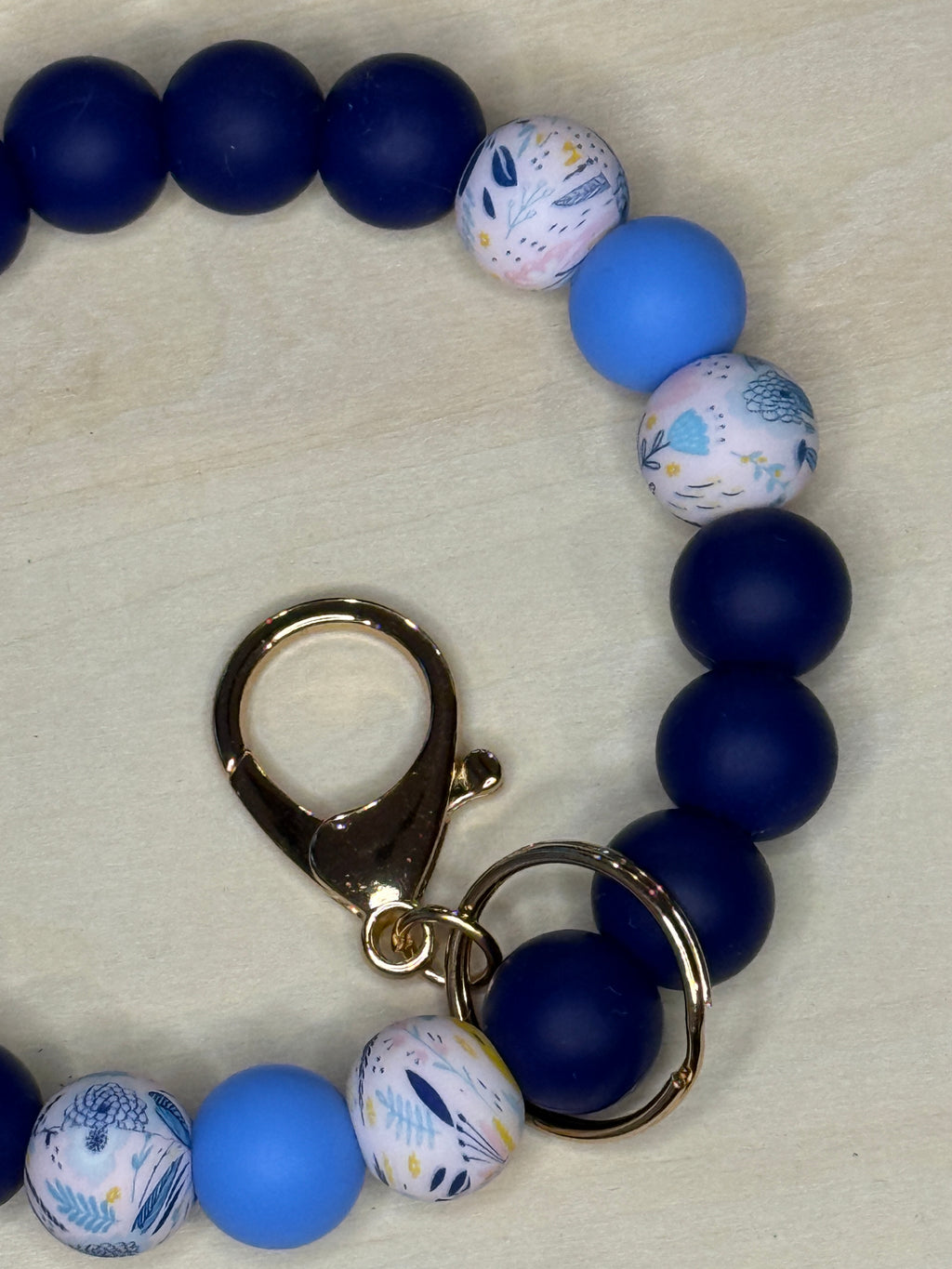 Wildflower Blues Keychain Wristlet