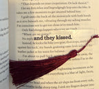 And they kissed. - Clear Acrylic Mini Bookmark with Tassel