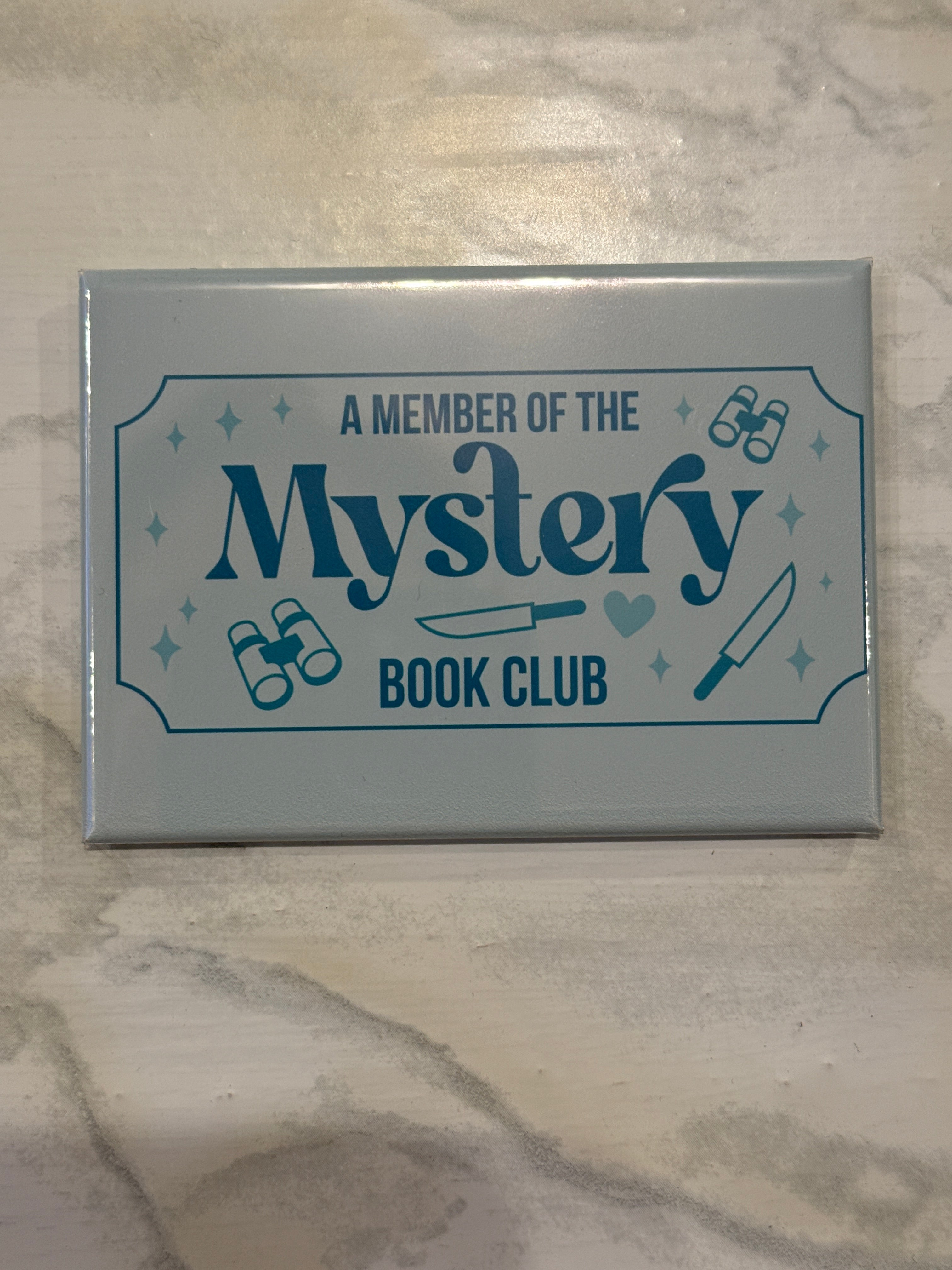 Mystery Book Genre Fridge Magnet 2.5x3.5in