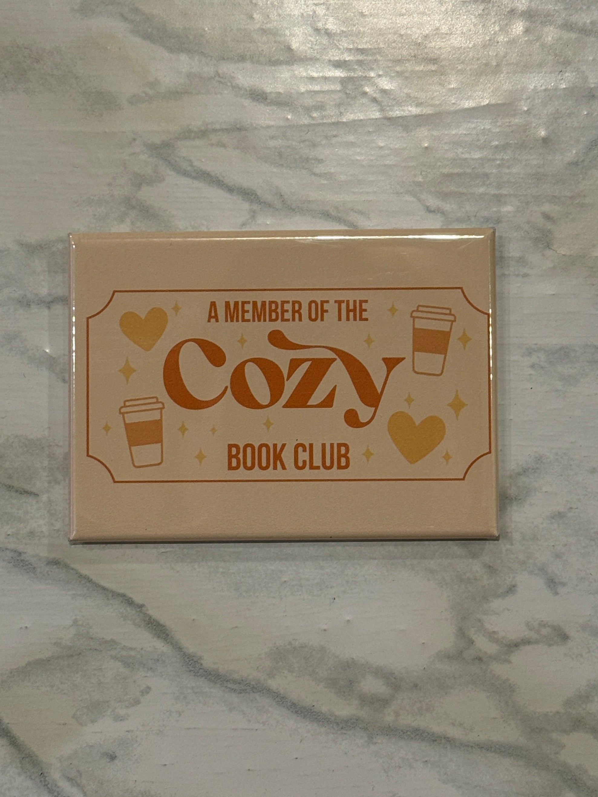 Cozy Book Genre Fridge Magnet 2.5x3.5in