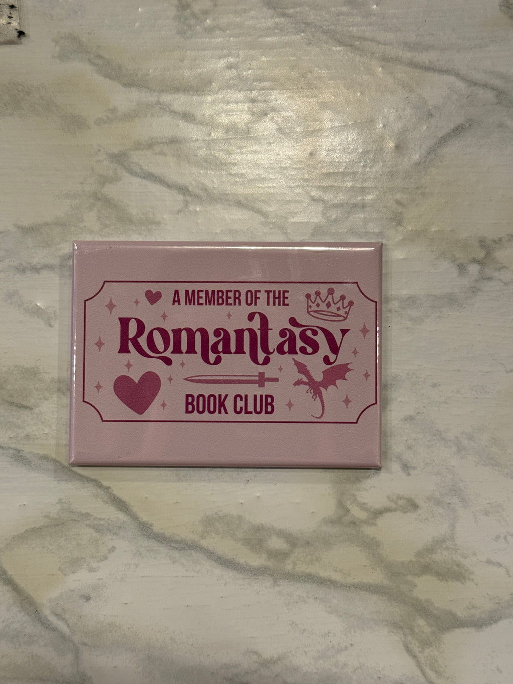 Romantasy Book Genre Fridge Magnet 2.5x3.5in