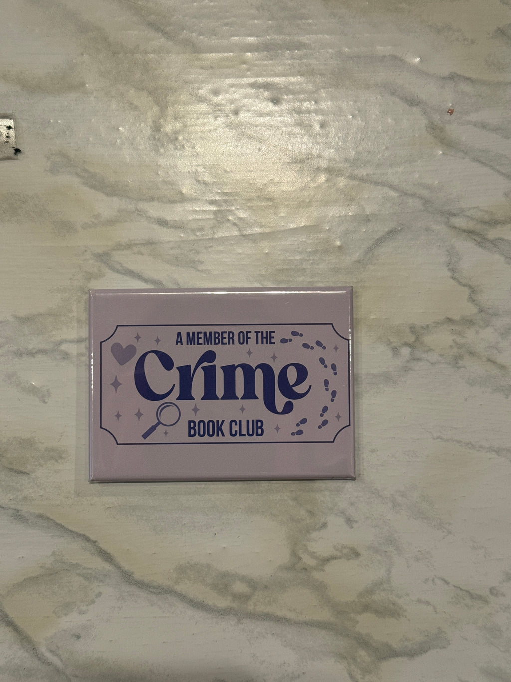 Crime Book Genre Fridge Magnet 2.5x3.5in