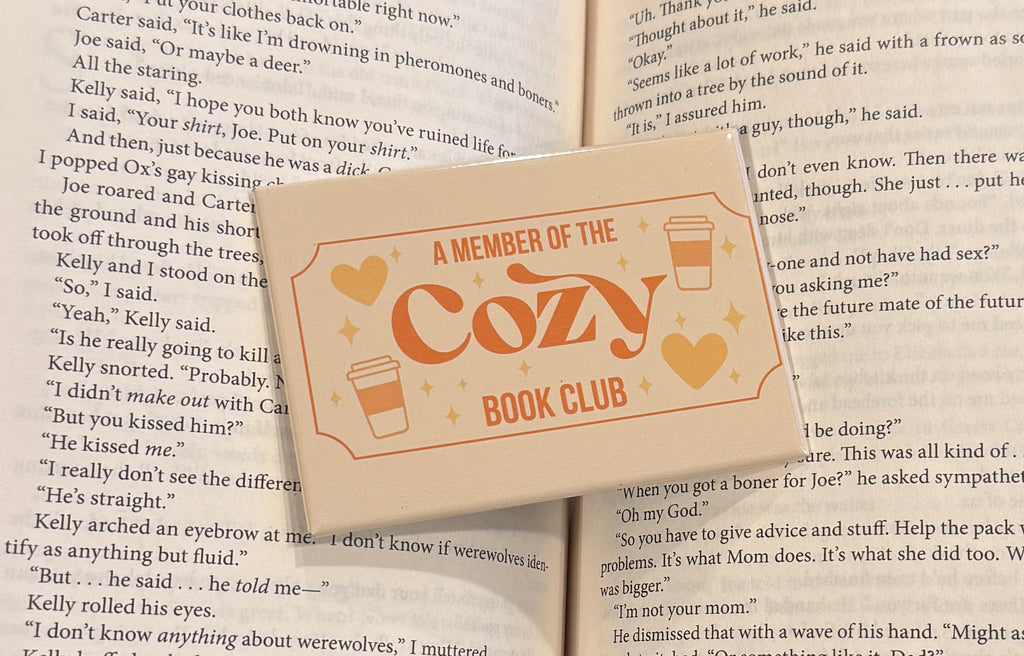 Cozy Book Genre Fridge Magnet 2.5x3.5in