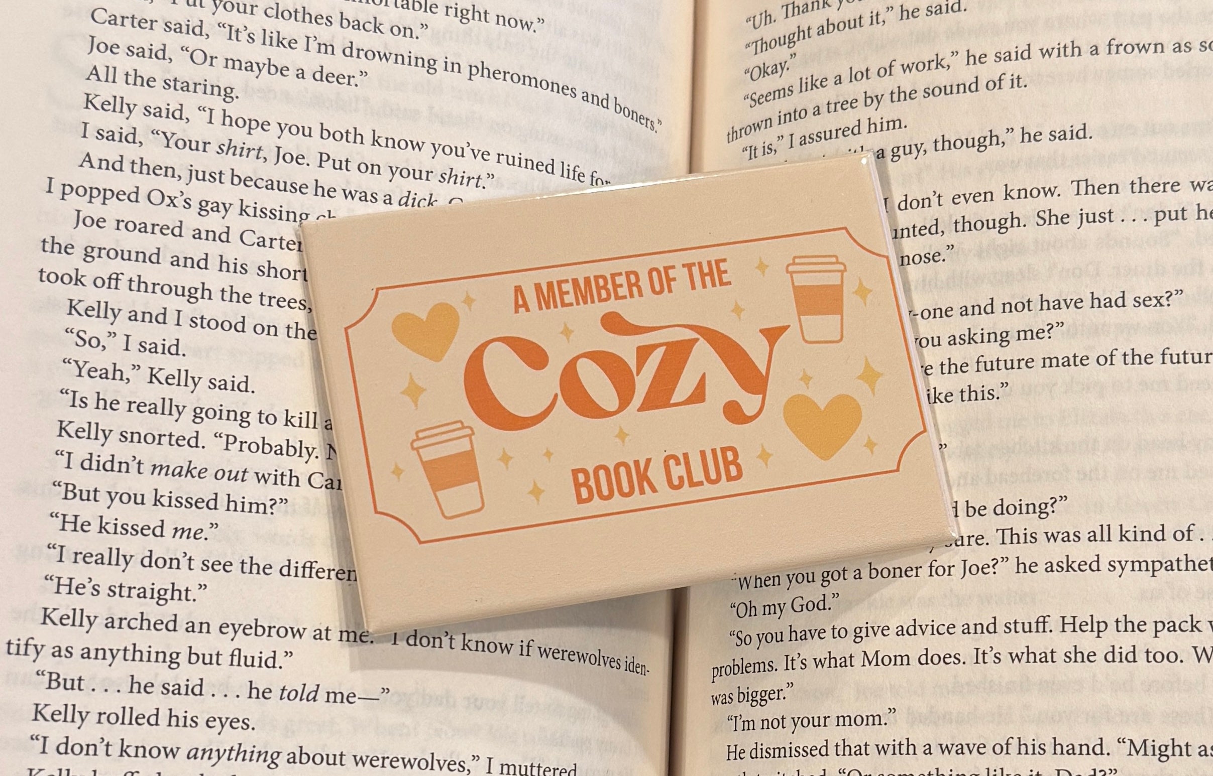 Cozy Book Genre Fridge Magnet 2.5x3.5in
