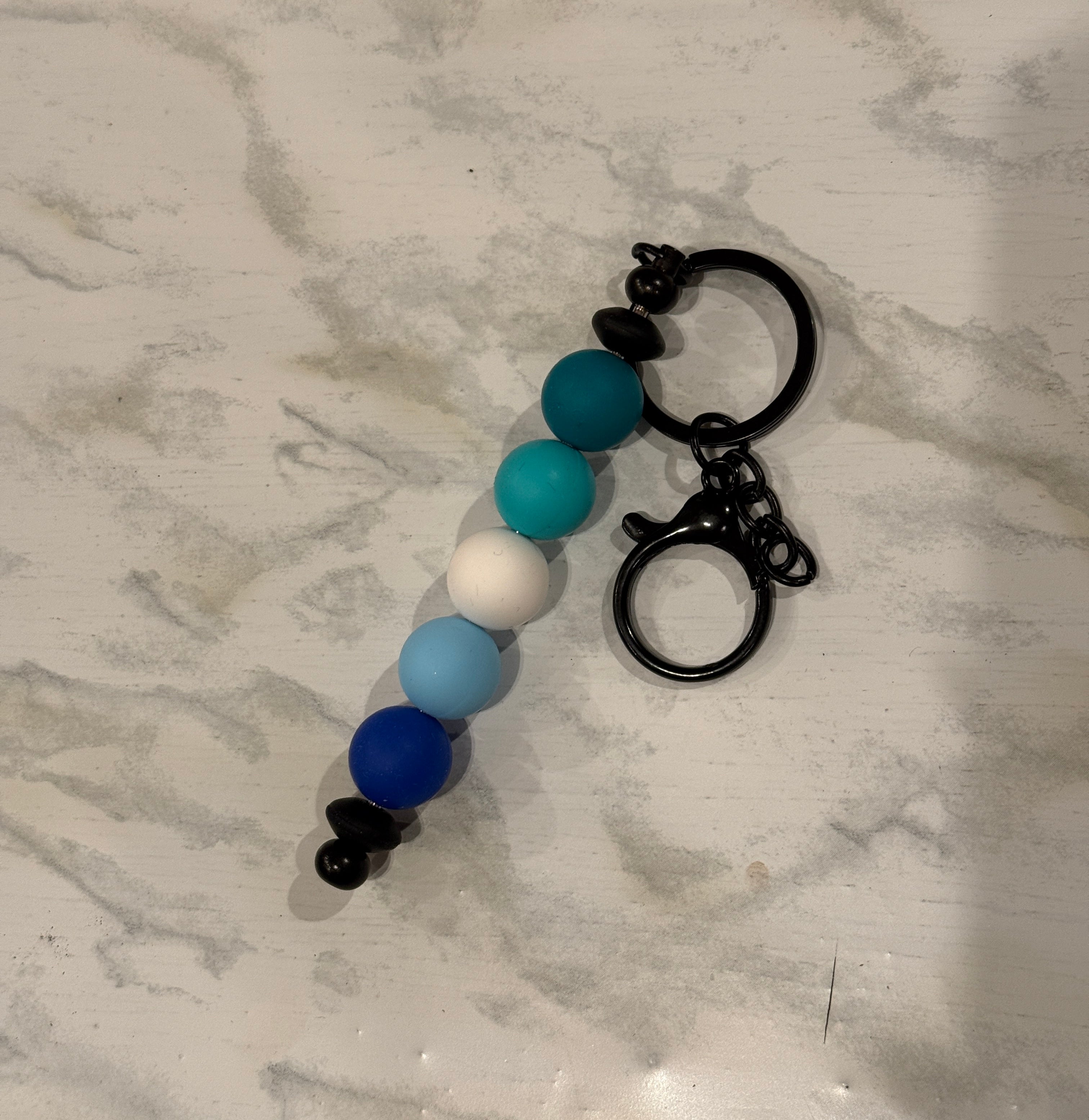 Subtle Pride Silicone Bead Keychain