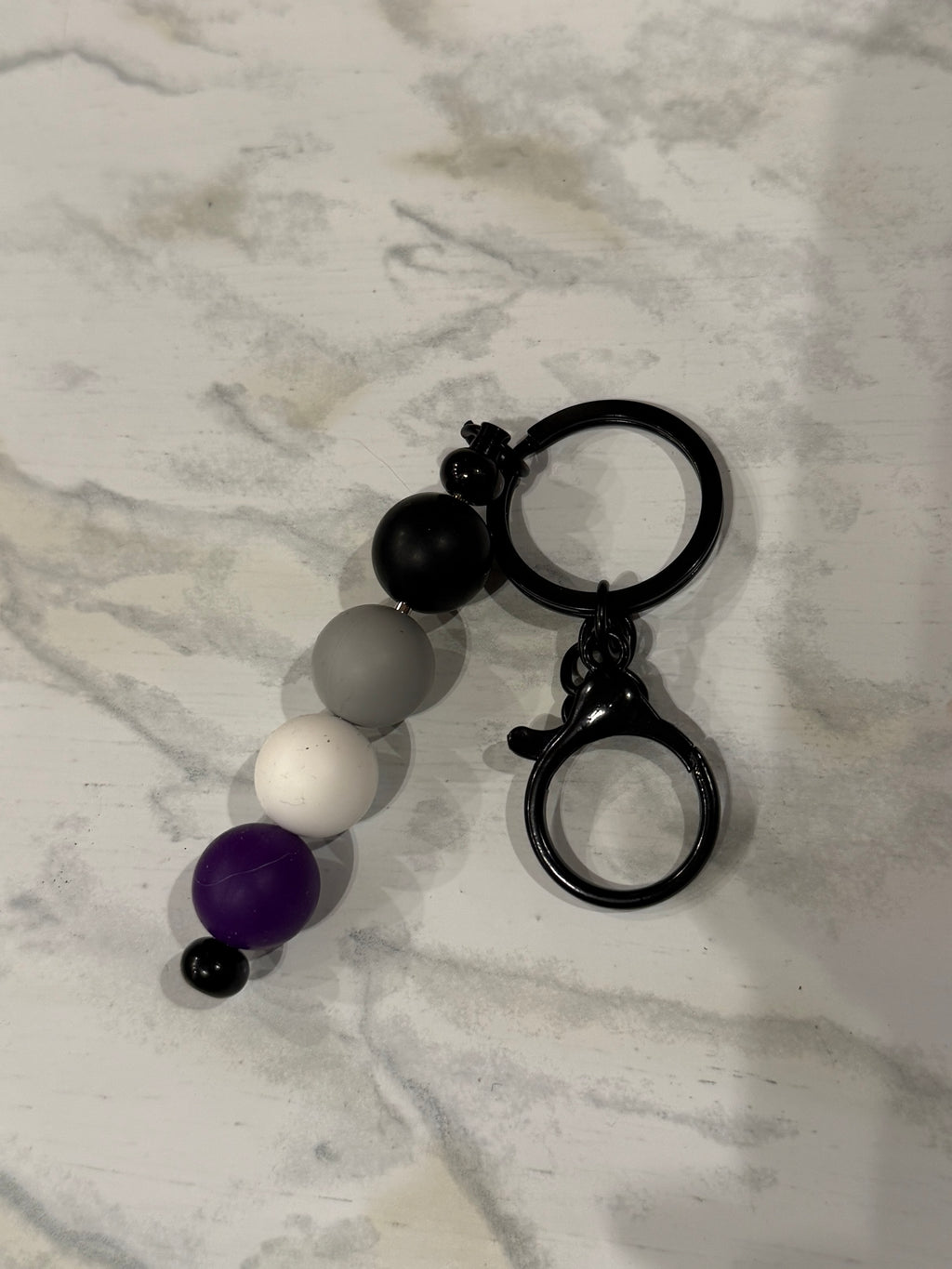 Subtle Pride Silicone Bead Keychain