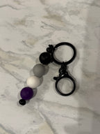 Subtle Pride Silicone Bead Keychain