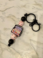 Book Boyfriend Silicone Bead Keychain