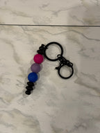 Subtle Pride Silicone Bead Keychain